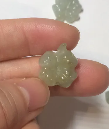 100% natural type A legit green/yellow four-leaf clover jadeite jade pendants BG46