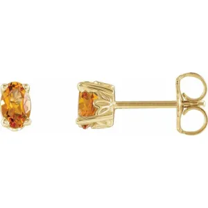 14K Yellow Natural Citrine Earrings