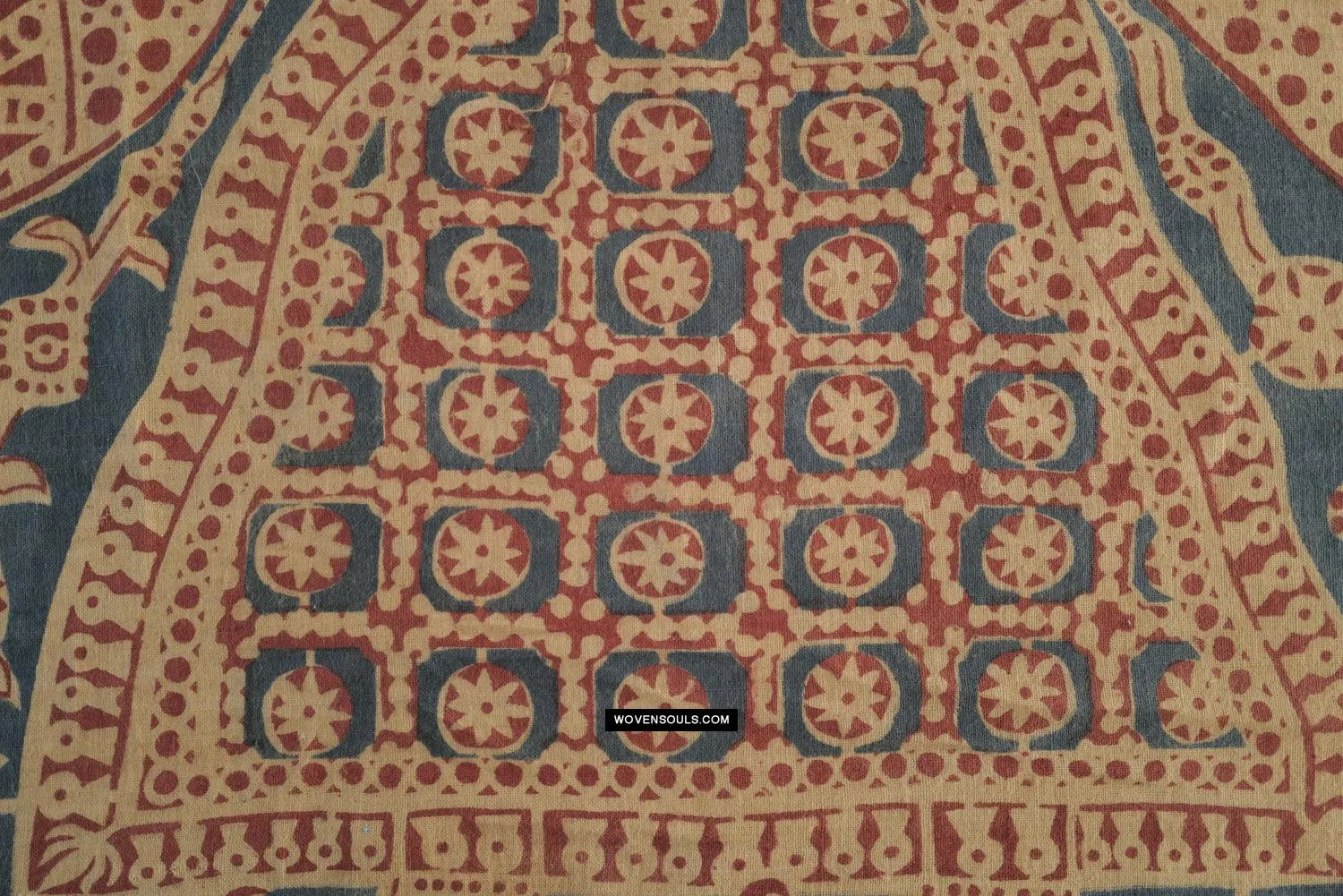 1641 SOLD Large Gujarat Ceremonial Cloth with a Row of Female Musicians