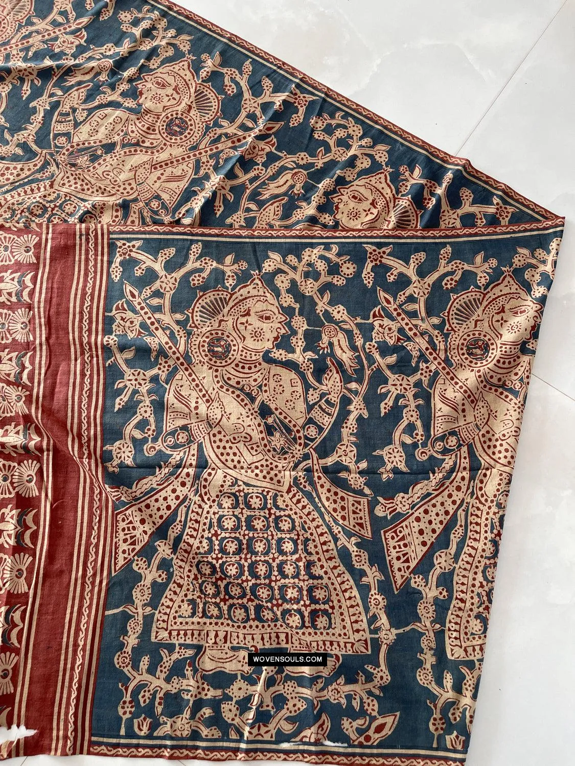 1641 SOLD Large Gujarat Ceremonial Cloth with a Row of Female Musicians