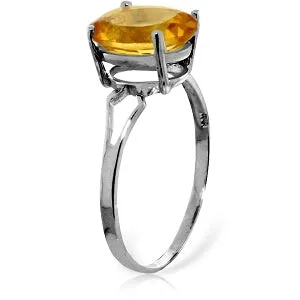 2.2 Carat 14K Solid White Gold Truly Thankful Citrine Ring