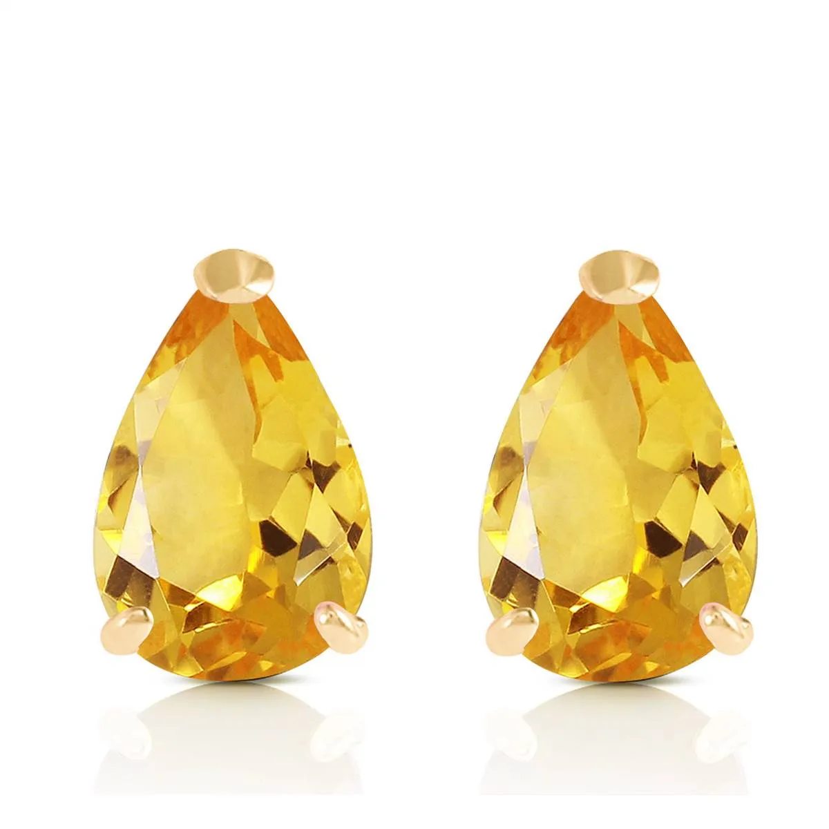 3.15 Carat 14K Solid Yellow Gold Cherished Seconds Citrine Earrings