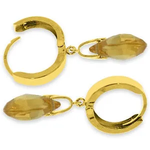 6 Carat 14K Solid Yellow Gold Jordana Citrine Earrings