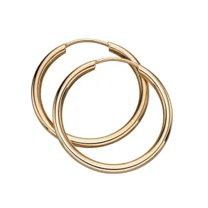 9ct Yellow Gold 20mm Sleeved Hoop Earring GE2215