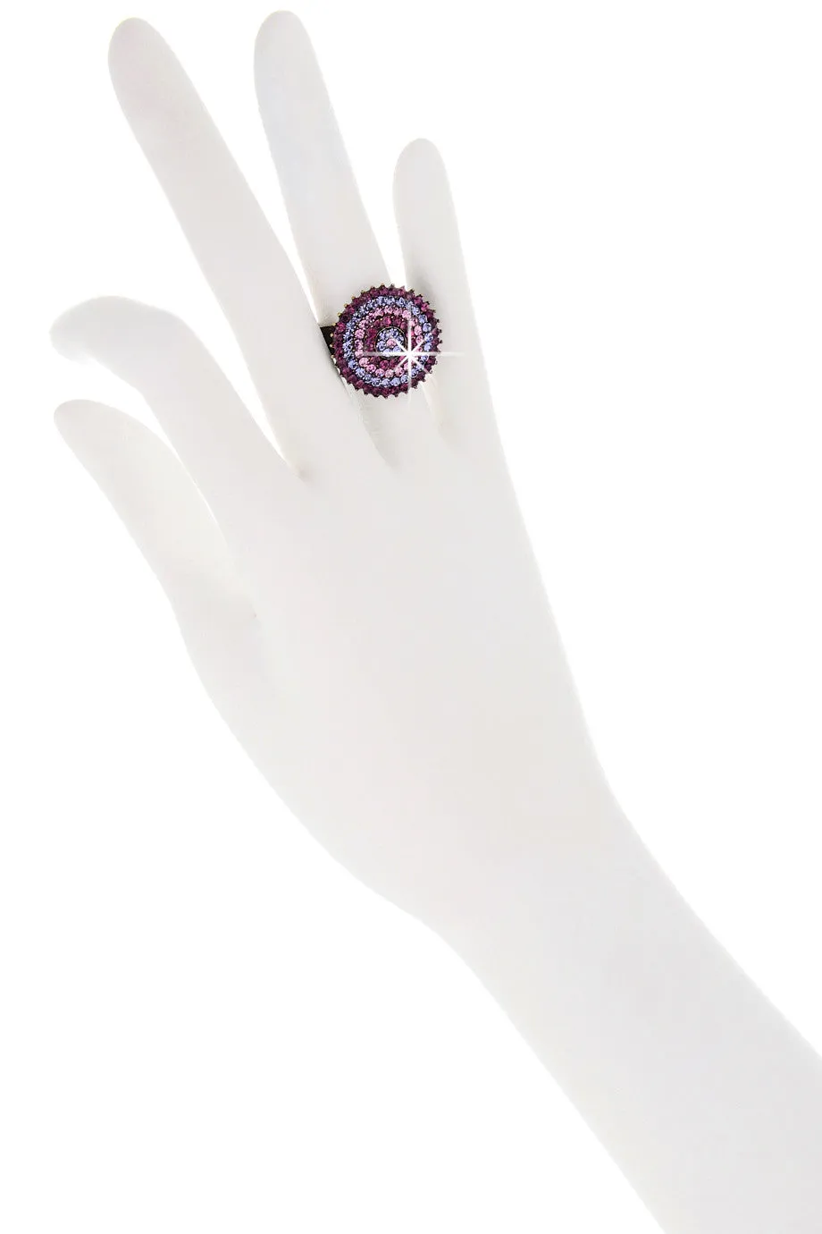 ALBA Purple Round Crystal Ring