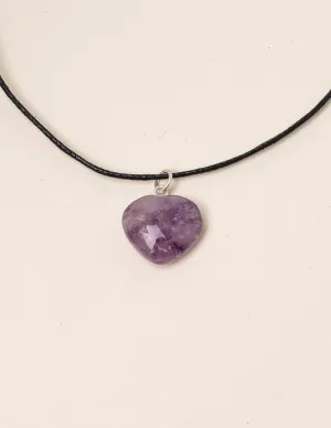 Amethyst Mini Heart Pendant