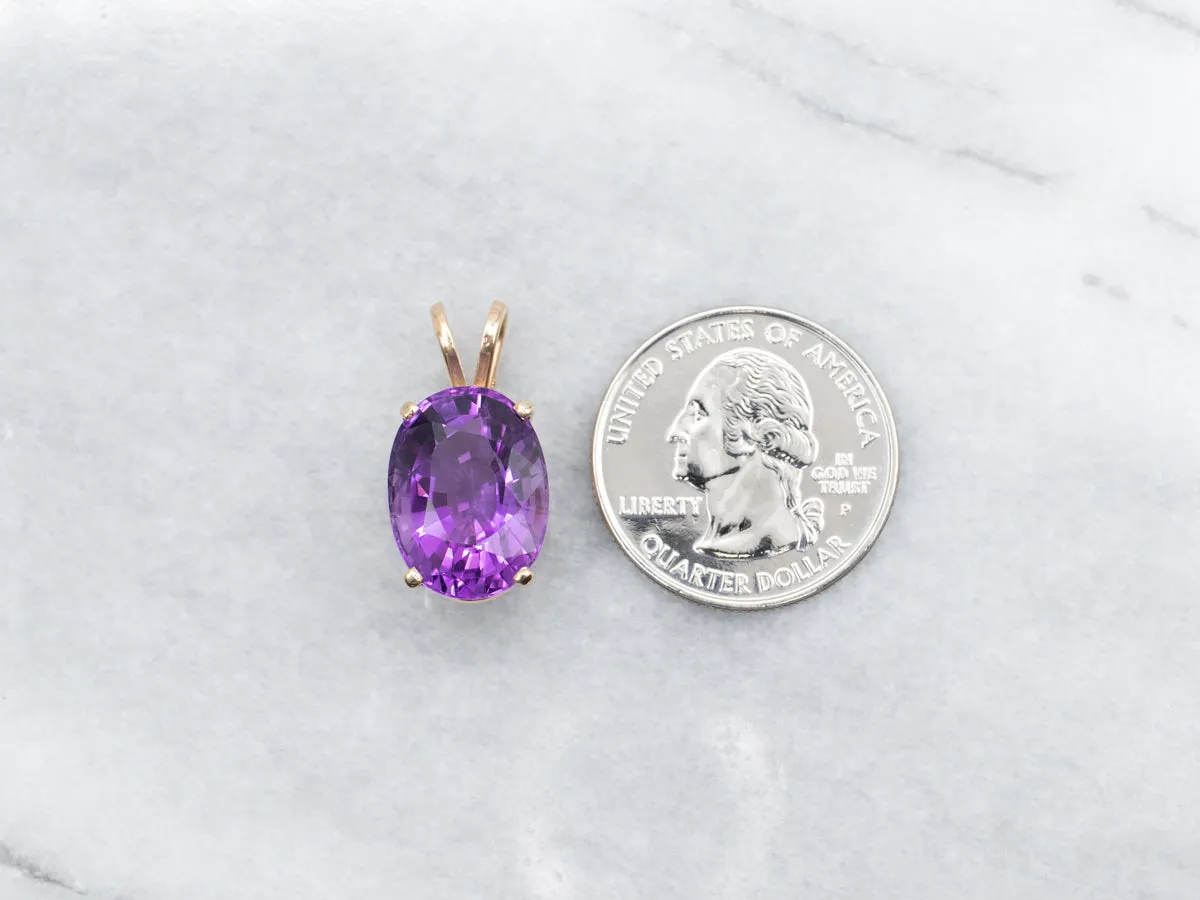 Amethyst Solitaire Pendant