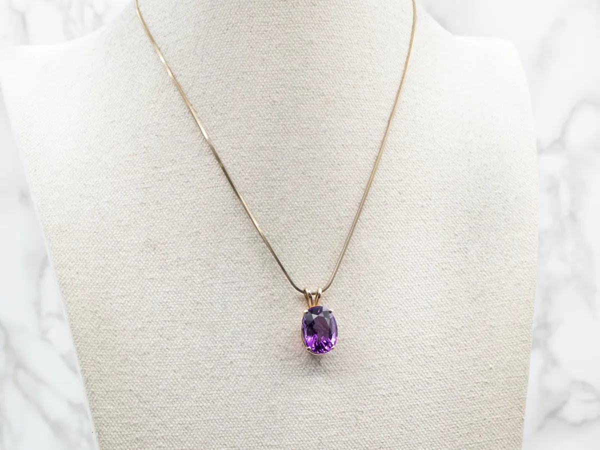 Amethyst Solitaire Pendant