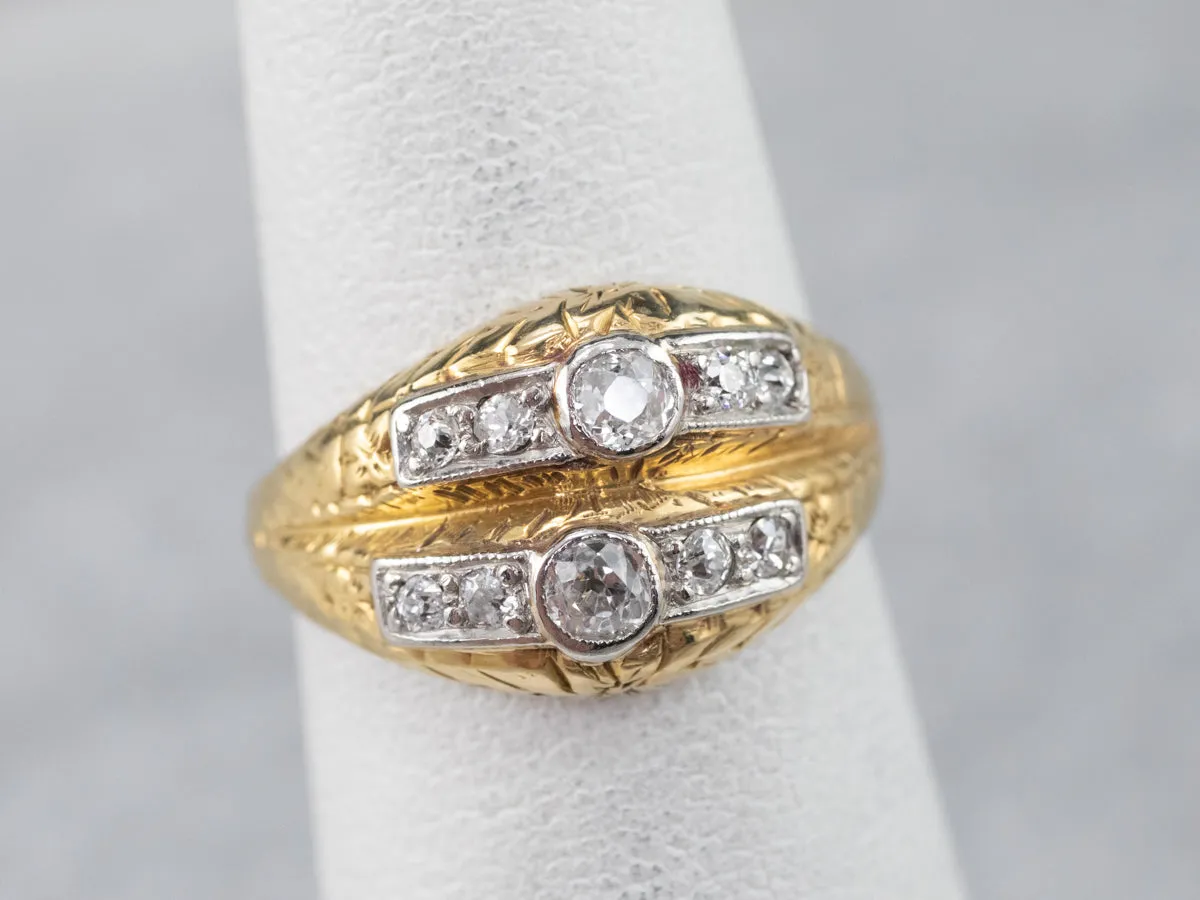 Antique Old Mine Cut Diamond Ring