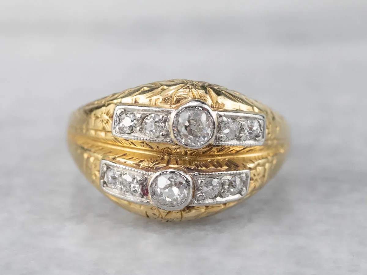 Antique Old Mine Cut Diamond Ring