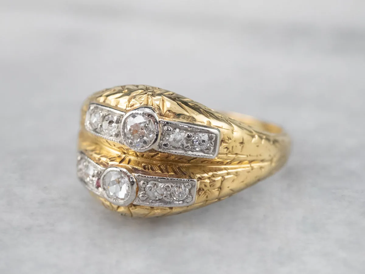 Antique Old Mine Cut Diamond Ring