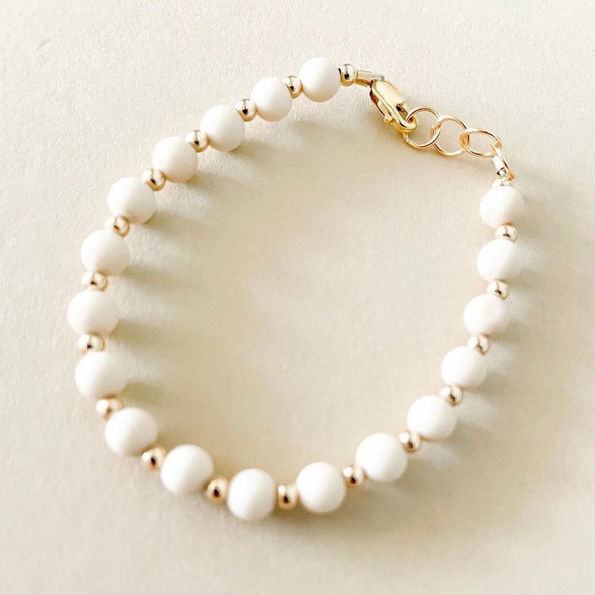 Baby Bracelet - Tan and Gold