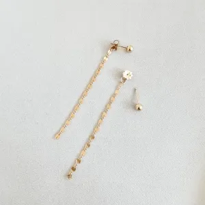 Ball stud chain earrings