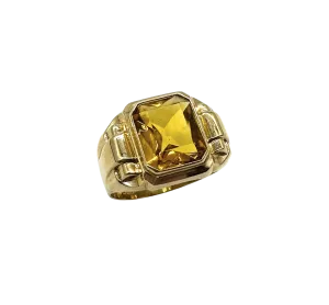 Bezel Set Citrine Ring