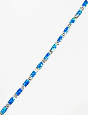 Blue Opal Bracelet (Silver)