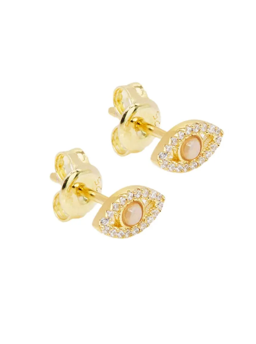 By Charlotte Eye of Intuition Earrings in Gold Vermeil