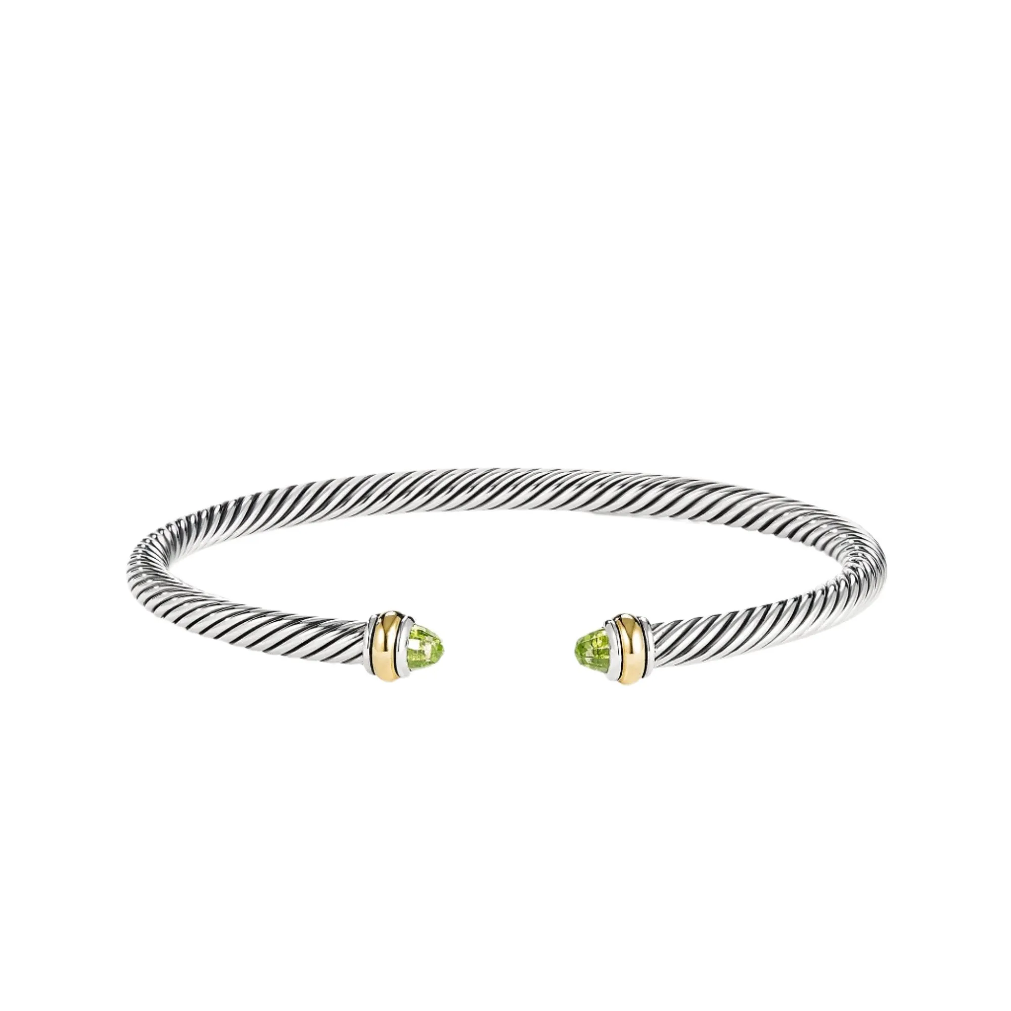 Cable Classic Bracelet with Peridot and 18K Yellow Gold