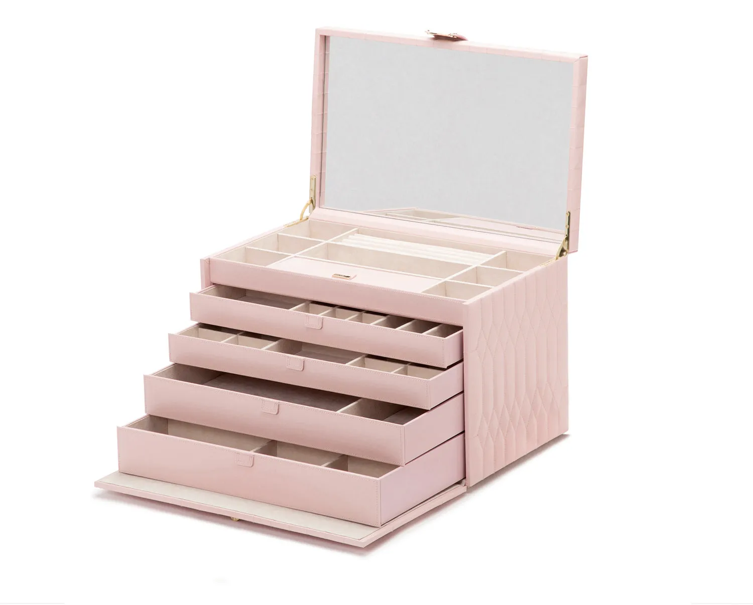 Caroline Extra Large Jewelry Case Rose Quartz