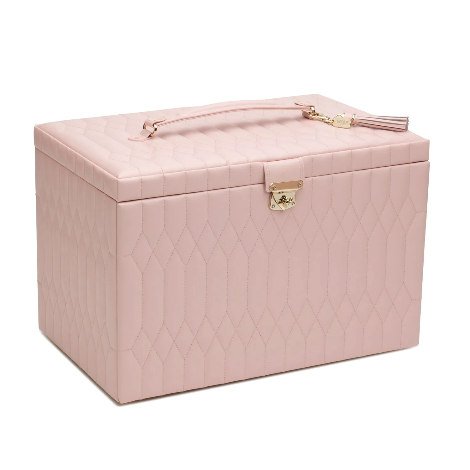 Caroline Extra Large Jewelry Case Rose Quartz