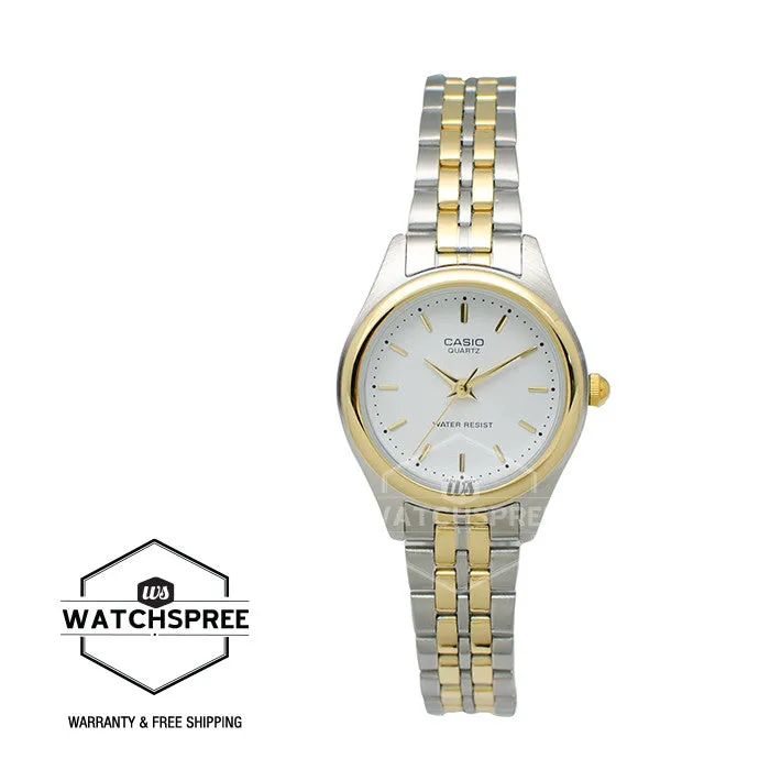 Casio Standard Ladies Two-toned Stainless Steel Band Watch LTP1129G-7A