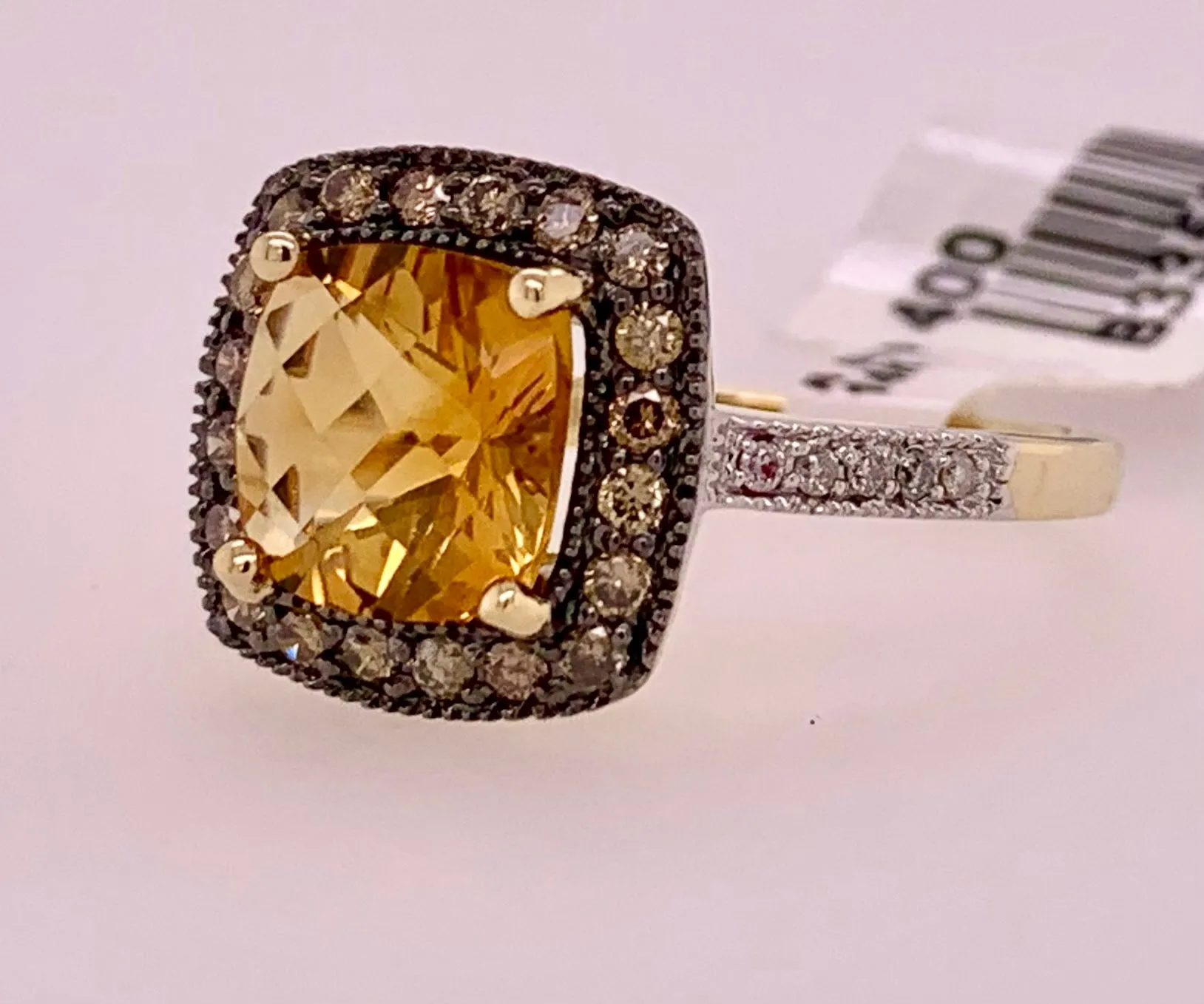 Citrine & Diamond Ring