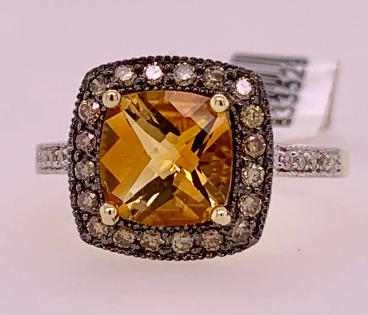 Citrine & Diamond Ring