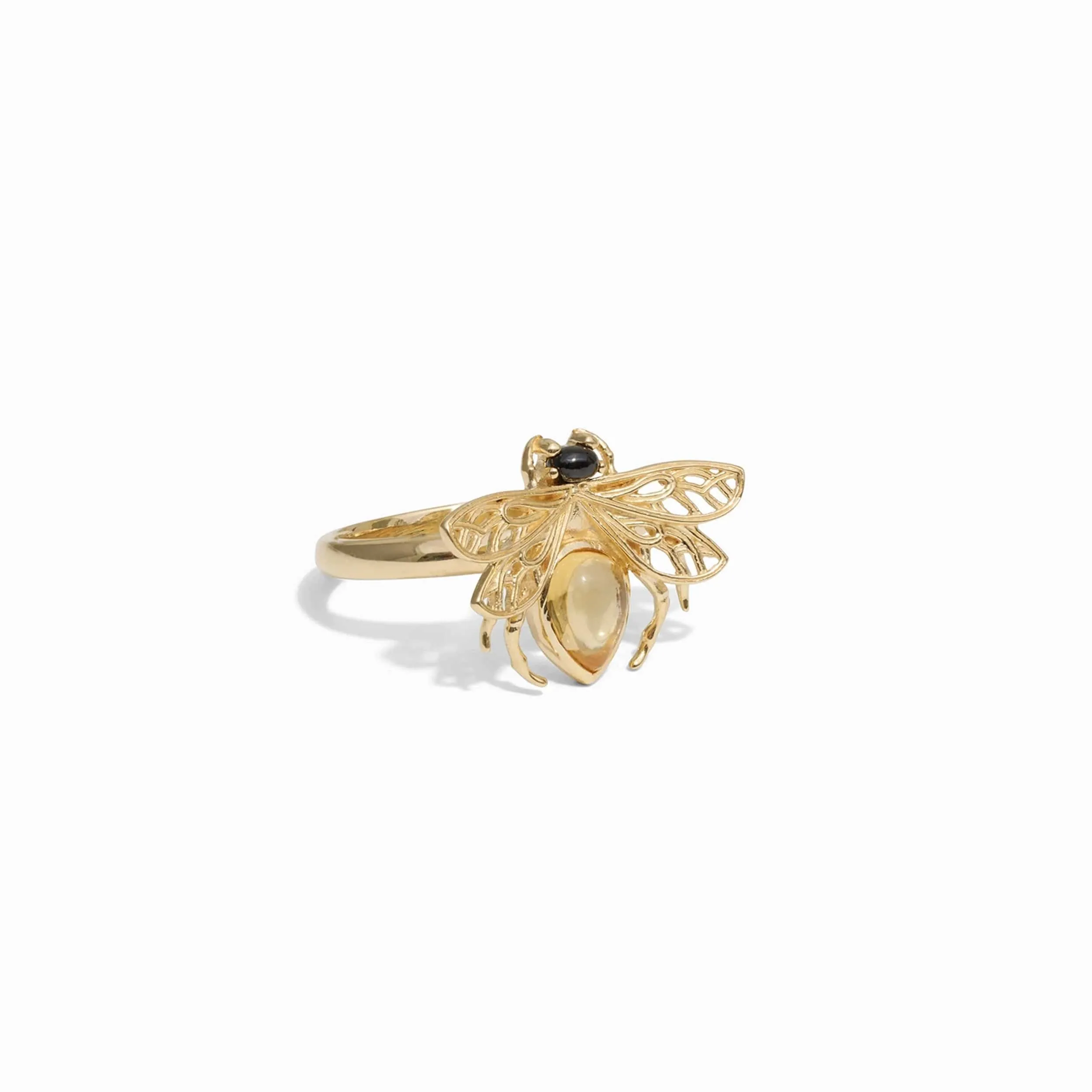 Citrine Bee Ring