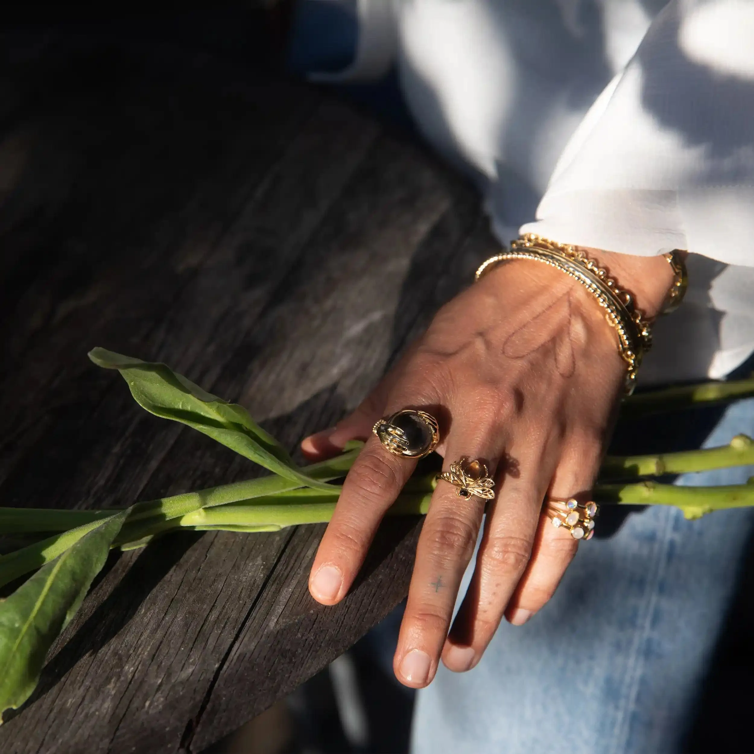 Citrine Bee Ring