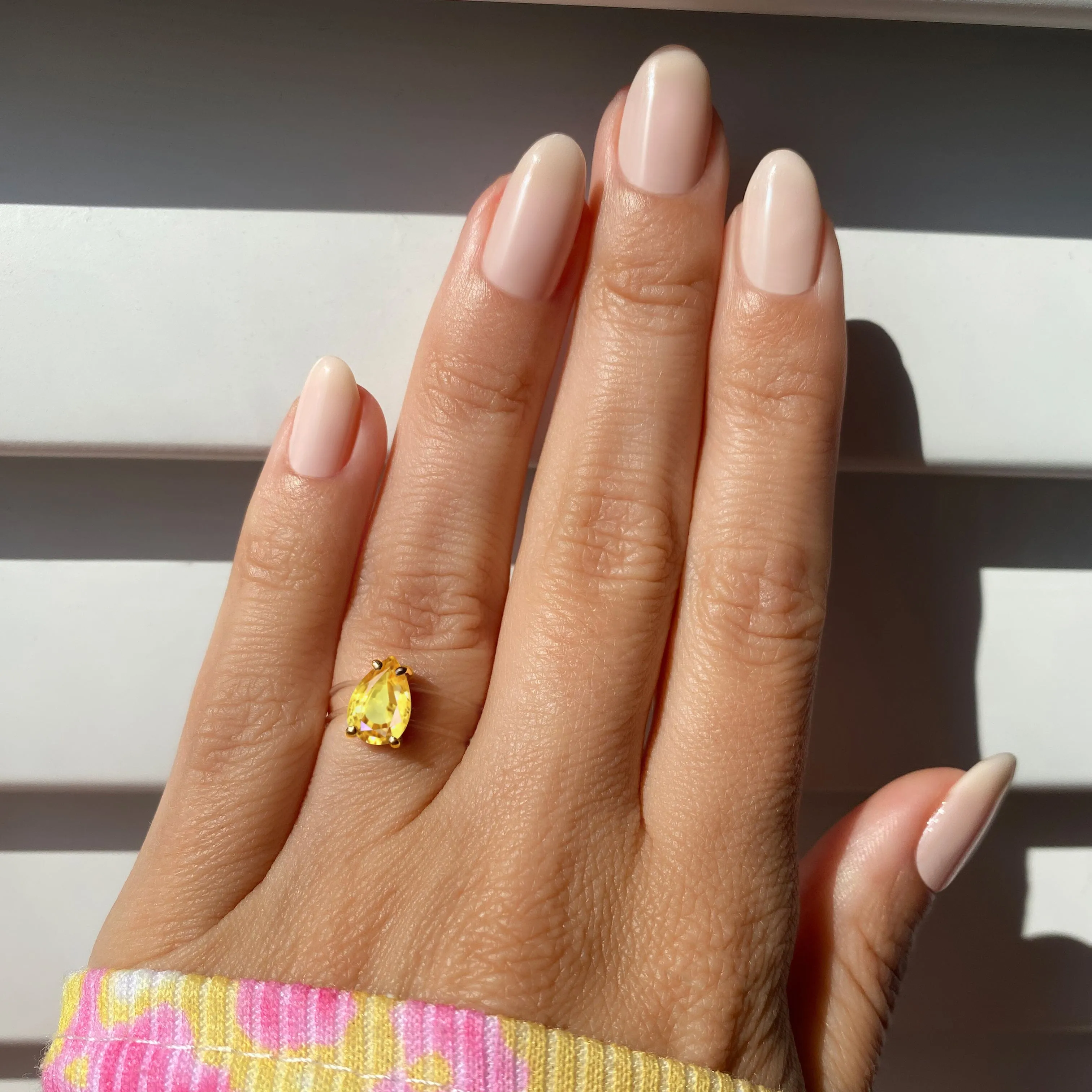 Citrine Ring Floating Sway - November Birthstone