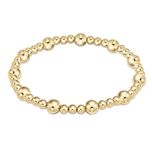 Classic Sincerity Pattern Bead Bracelets - Gold