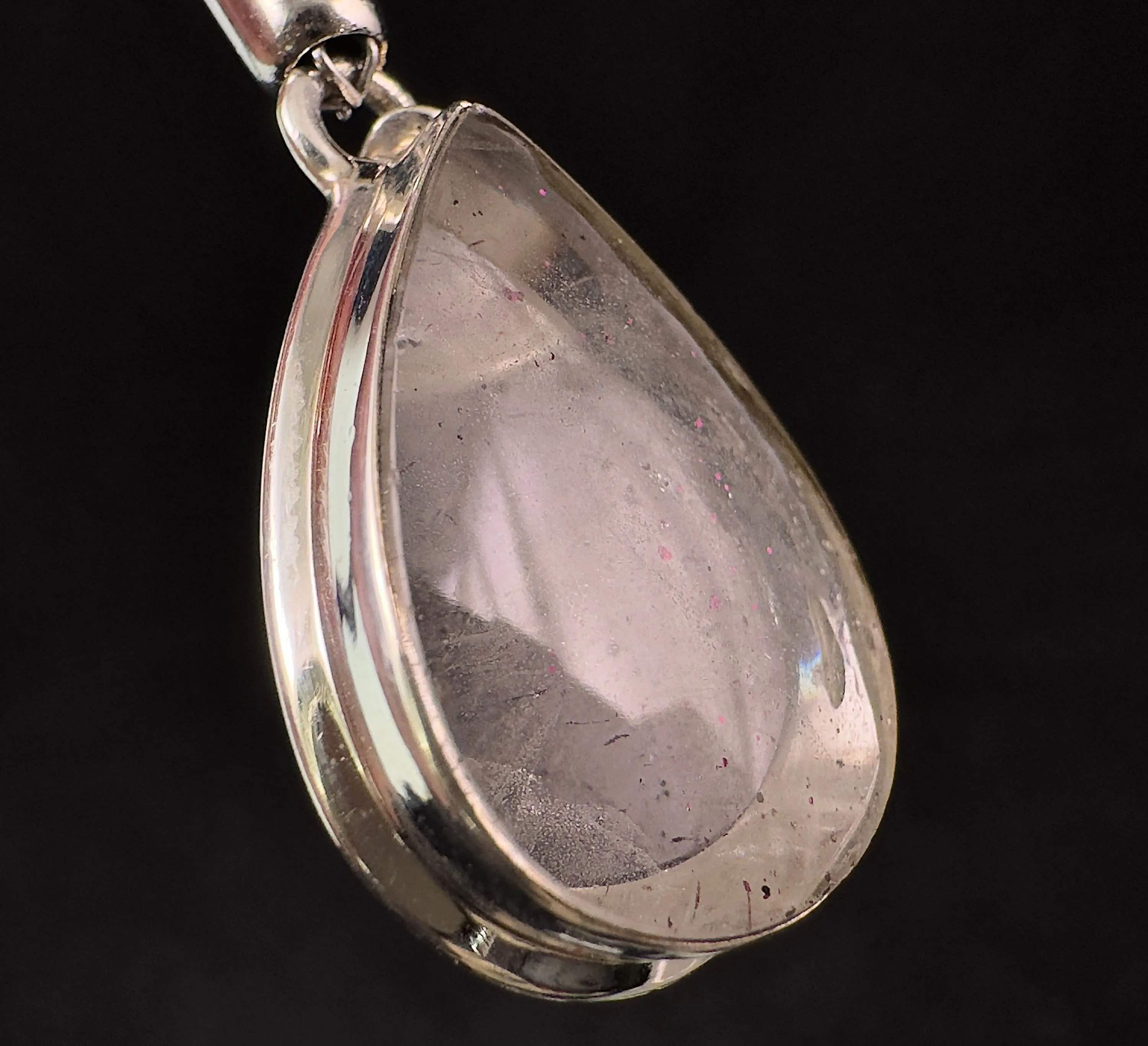 COVELLITE Pink Fire Quartz Crystal Pendant - Fine Jewelry, Healing Crystals and Stones, 53202