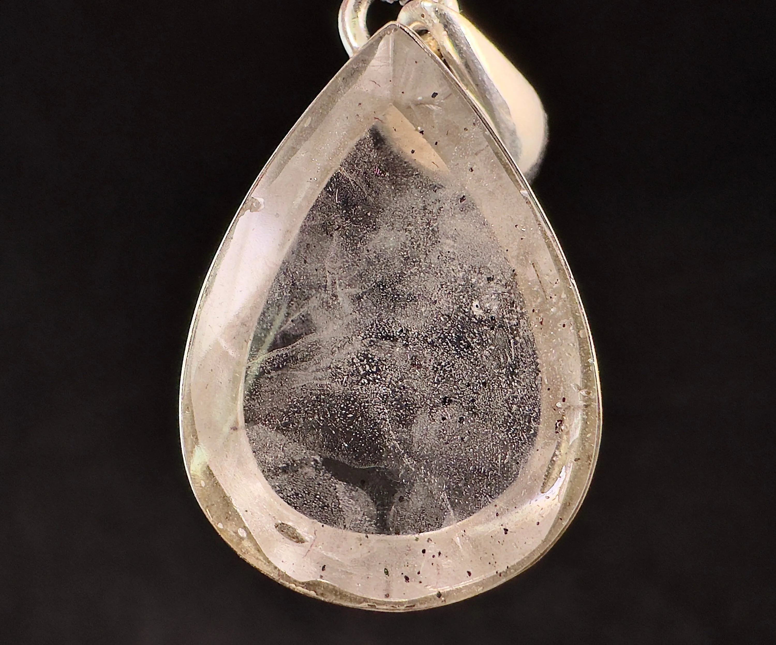 COVELLITE Pink Fire Quartz Crystal Pendant - Fine Jewelry, Healing Crystals and Stones, 53202