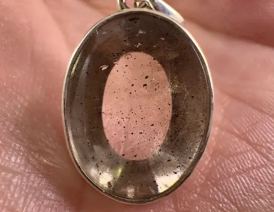 COVELLITE Pink Fire Quartz Crystal Pendant - Fine Jewelry, Healing Crystals and Stones, 53892