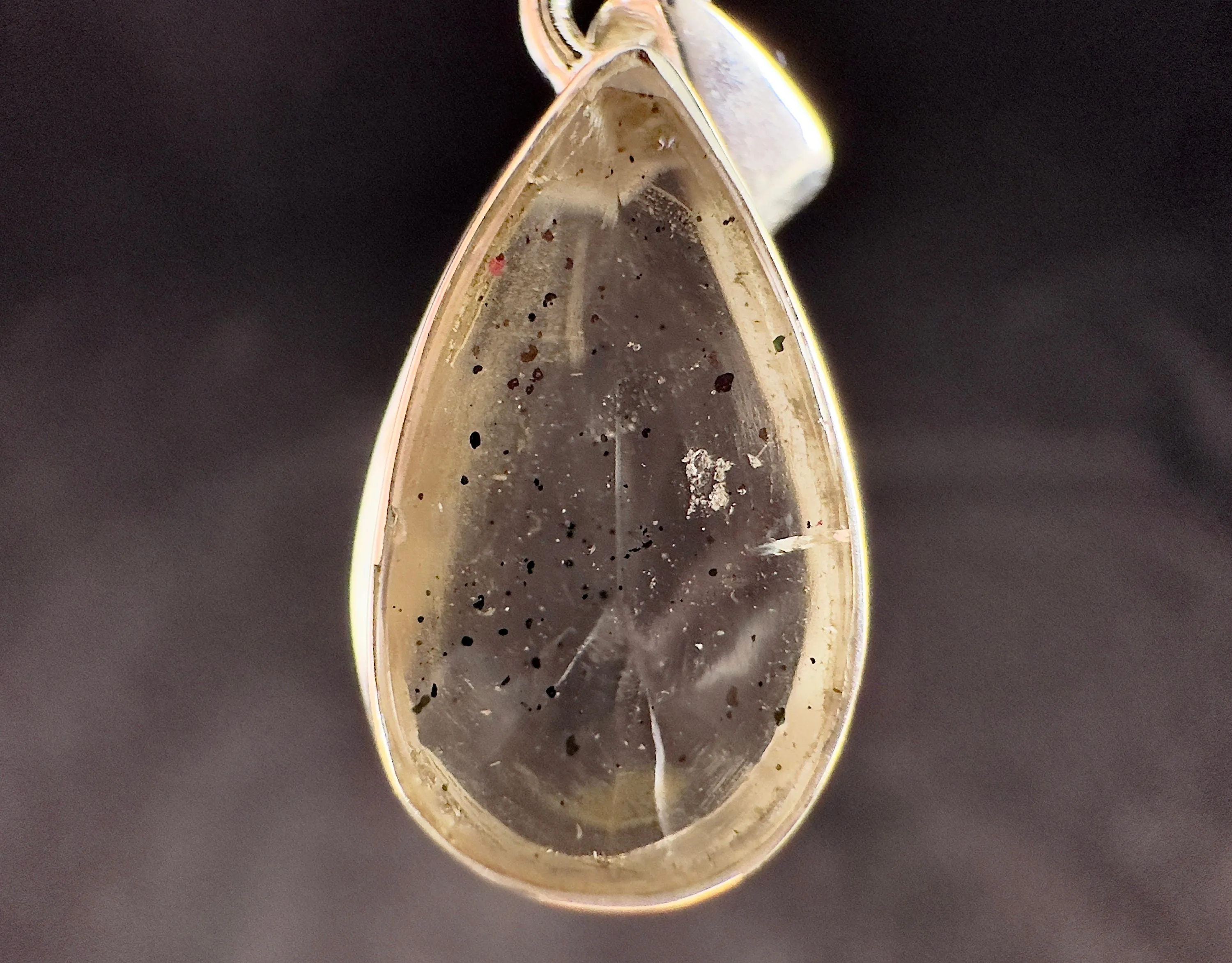 COVELLITE Pink Fire Quartz Crystal Pendant - Fine Jewelry, Healing Crystals and Stones, 54281