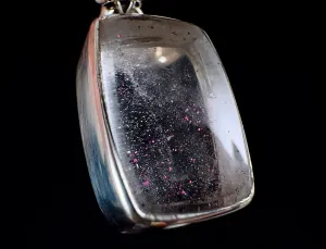 COVELLITE Pink Fire Quartz Crystal Pendant - Fine Jewelry, Healing Crystals and Stones, 54296