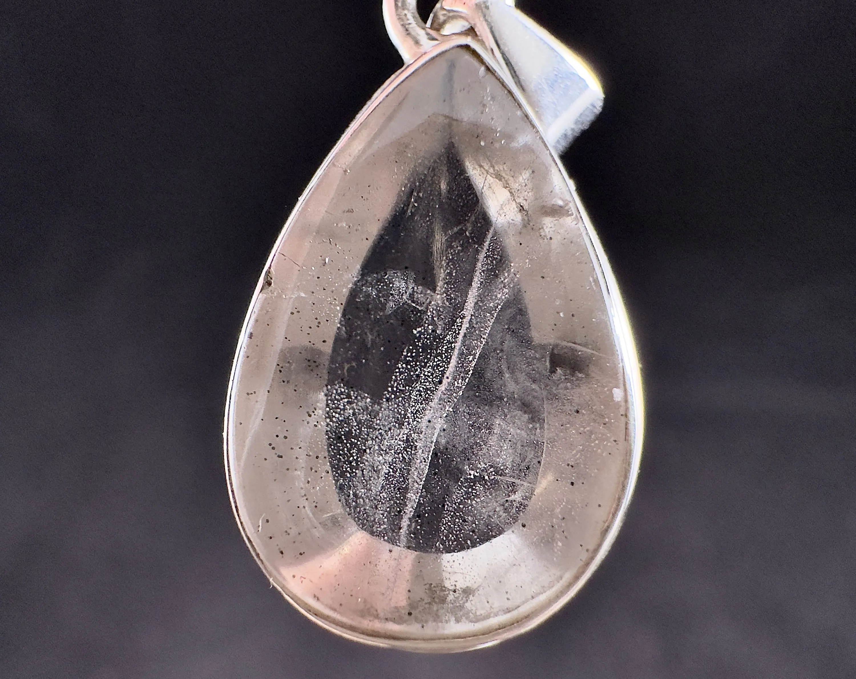 COVELLITE Pink Fire Quartz Crystal Pendant - Fine Jewelry, Healing Crystals and Stones, 54298