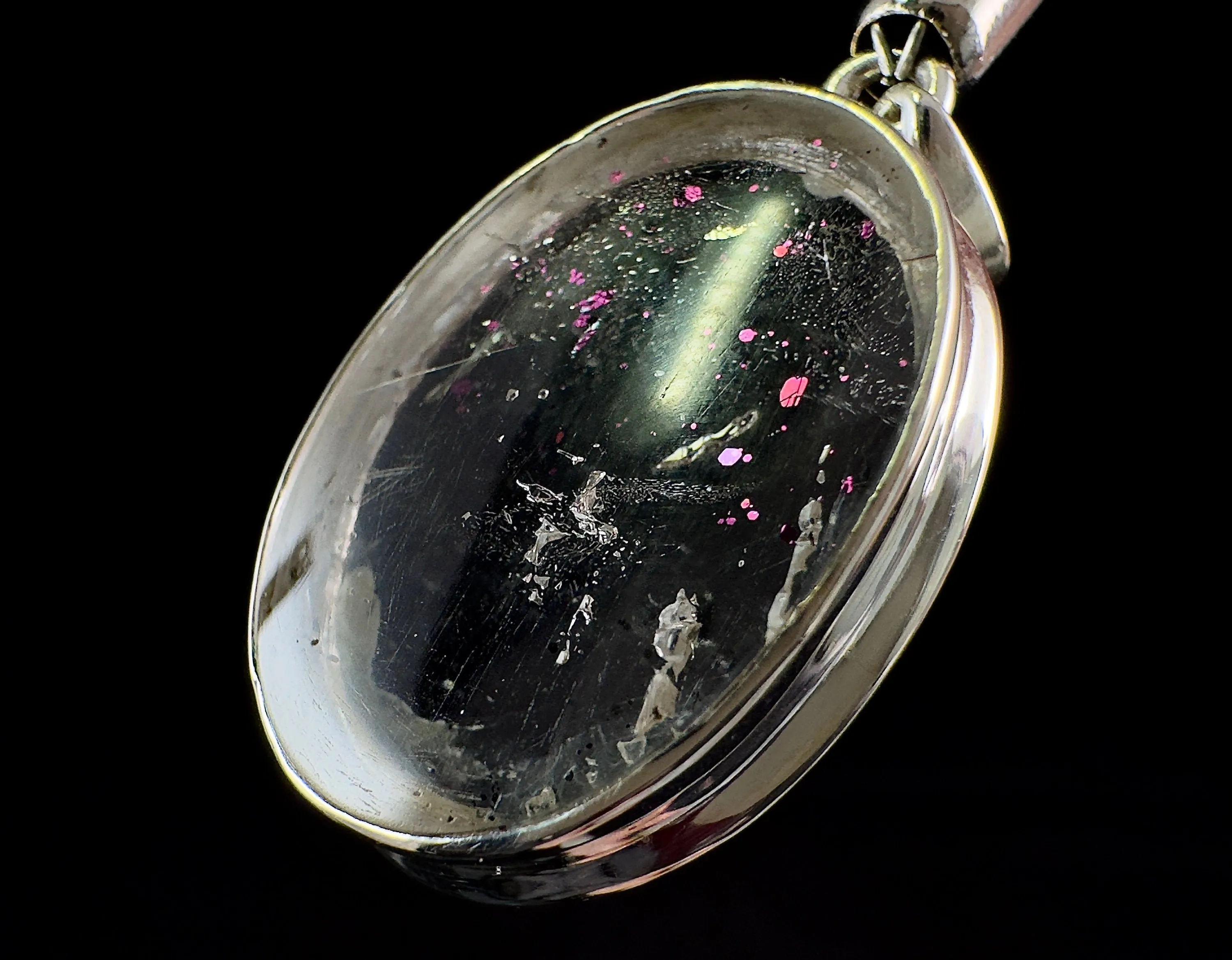 COVELLITE Pink Fire Quartz Crystal Pendant - Fine Jewelry, Healing Crystals and Stones, 54311