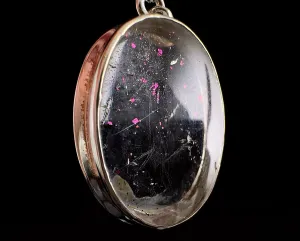 COVELLITE Pink Fire Quartz Crystal Pendant - Fine Jewelry, Healing Crystals and Stones, 54311