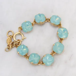 Crystal Link Chain Bracelet - Pacific Opal - Gold Plate