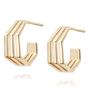 Daisy London Jameela Huggie Hoop Earrings 18ct Gold Plate HUG15_GP