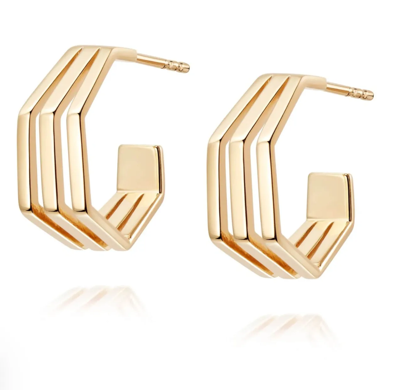 Daisy London Jameela Huggie Hoop Earrings 18ct Gold Plate HUG15_GP