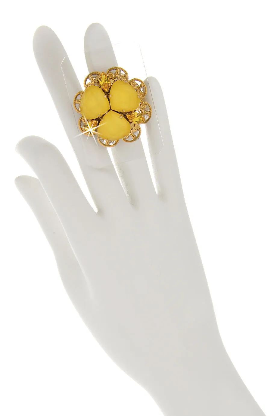 ERICKSON BEAMON ECLECTIC MOGHUL Yellow Crystal Ring