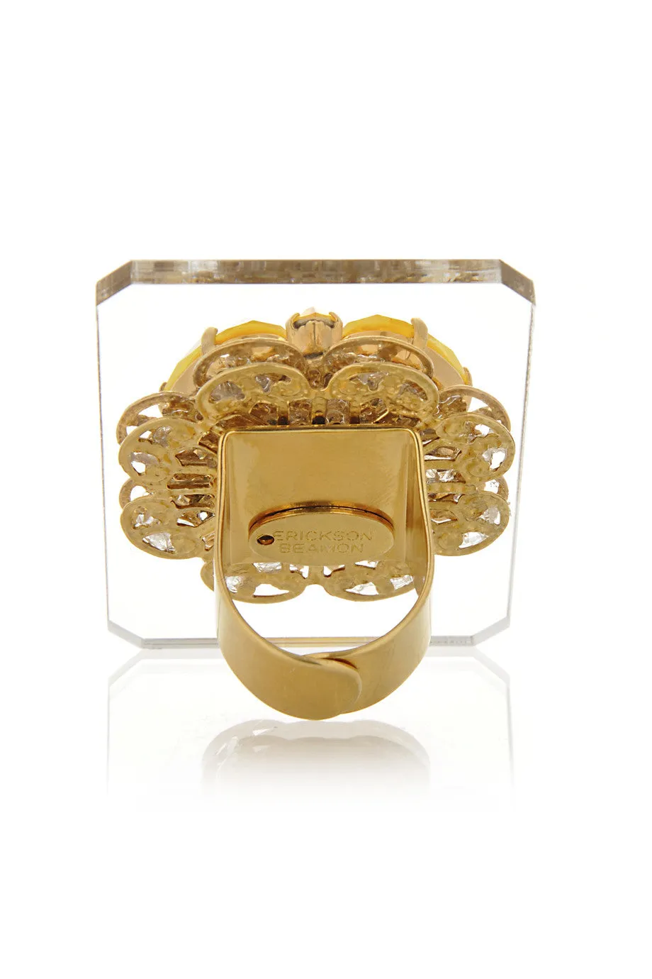 ERICKSON BEAMON ECLECTIC MOGHUL Yellow Crystal Ring