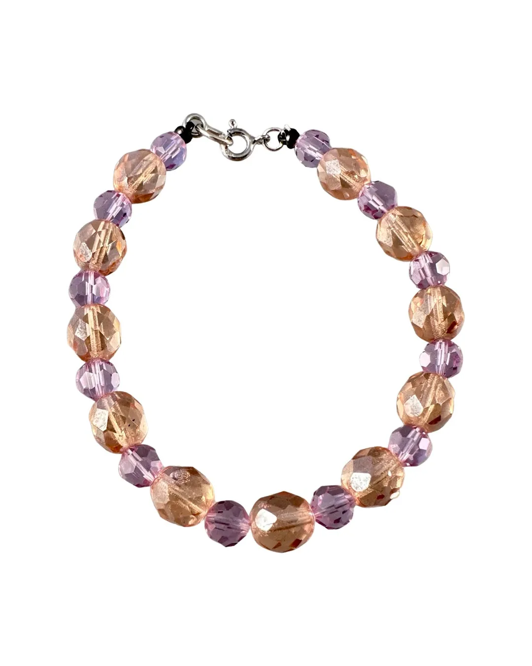 Faceted Crystal Bead Bracelet in Assorted Colors