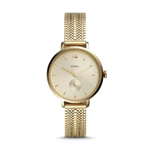 Fossil Ladies' Kayla Three-Hand Gold-Tone Stainless Steel Watch ES4667