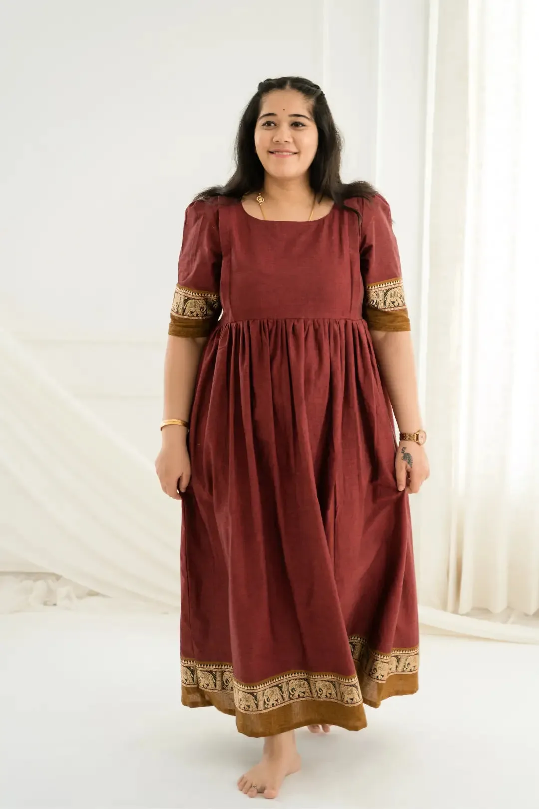 Garnet Enchant Maternity Feeding Dress