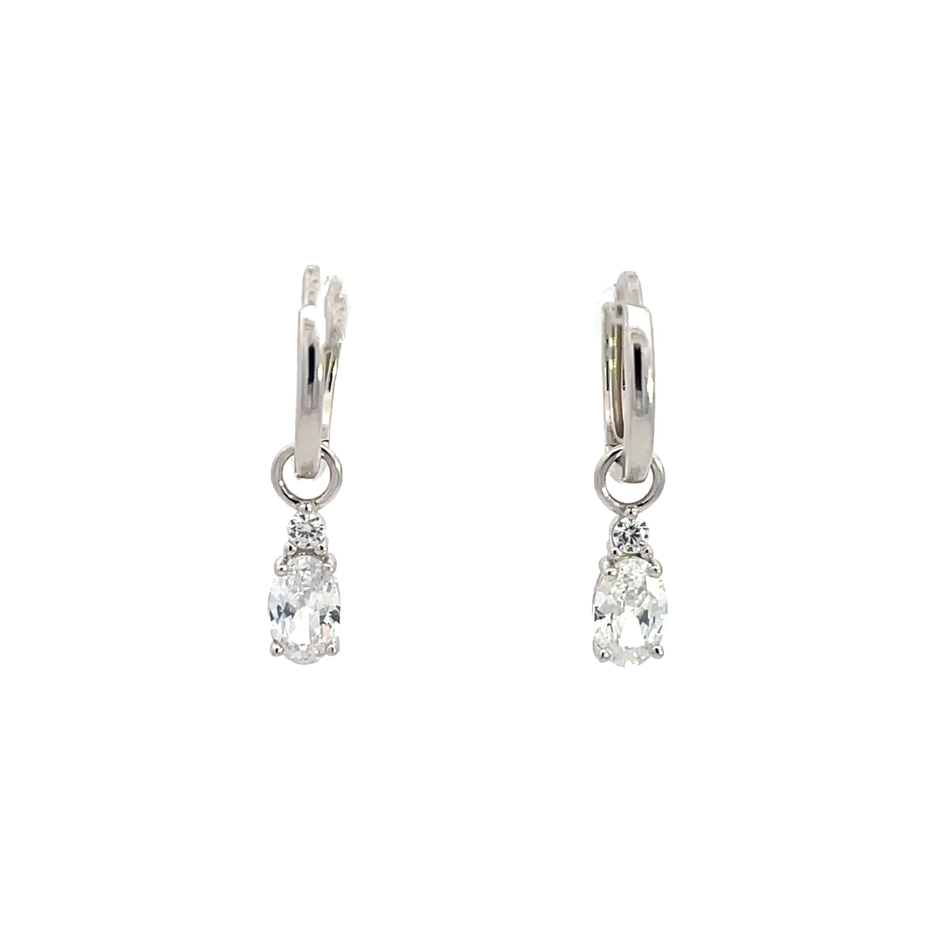 Georgini A Christmas Journey Baby Oval Earrings- Silver