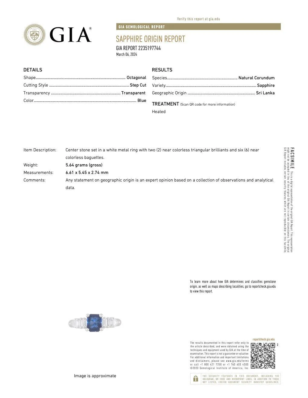 GIA 0.97 Carat Ceylon Sapphire Diamond Platinum Ring