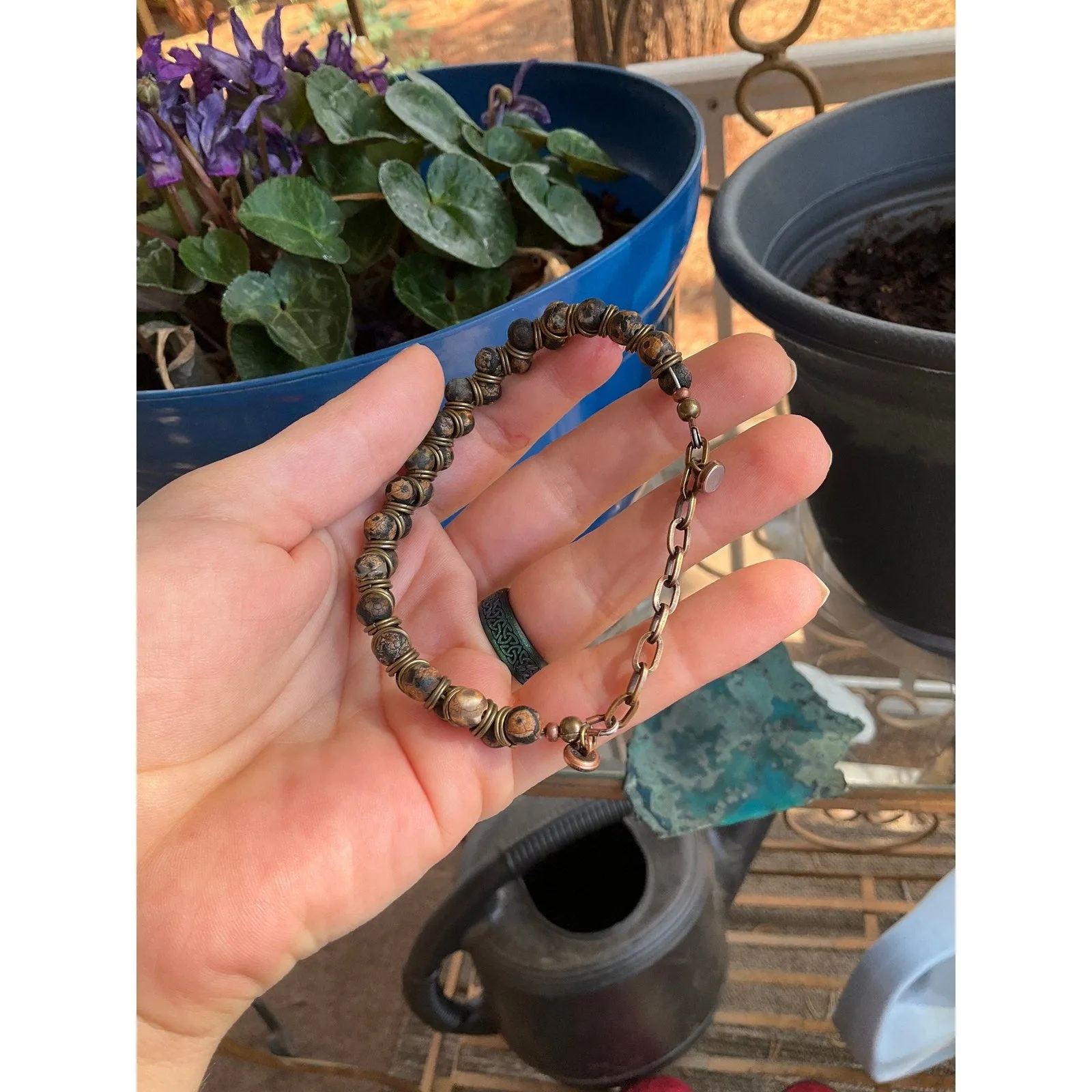 Goddess Bracelet, Tibetan Agate