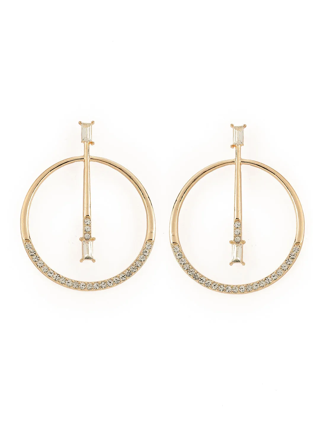 Gold Hoop Earrings with Diamonds